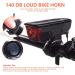 BURNINGSUN Bike Light Set & Horn - Solar Powered USB Rechargeable 4 Mode Headlight Taillight Combo for Cycling Safety + LED Speaker Bell - Buy Online on GoSupps.com