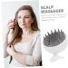 Mikinona 2-Piece Shampoo Massage Brush Set - Scalp Peeling & Scraping Accessories for Daily Care | Grayscale 9.5x8.4x8.1cm - Buy Online on GoSupps.com