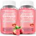 2 Pack Hydrolyzed Collagen Gummies for Women & Men Women Over 50 Collagen Peptides Type I II III V & X with Biotin Vitamin C & E-Supports Skin Hair Nails Bone Health Strawberry Flavor 120 Count 60 Count (Pack of 2)