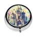 Fairytale Castleround Pill Box 3 Compartment Round Pill Box Organizer #Portable Travel Pill Box for Traveling.