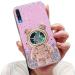 Tivenfezk Nadoli for Samsung Galaxy A70 Treibsand B r Astronaut Hidden Stand Shell caricature glitter astronaut stand soft silicone bling cell phone case transparent protective cover samsung galaxy a70 pink