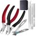 Professional Toenail Clippers Set Nail Clippers for Thickness and Ingrown Hard Toenails Stainless Steel Pedicure Clippers Nail File and Toenail Scissors Set Bag