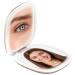 Attrattiva Portable LED Makeup Mirror  Hand Mirror to Fix your Makeup Anywhere  Two Sides: 1x Mirror with Lights and 10x Magnifying Mirror