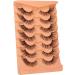 WTvane Style 1 20mm Cat Eye Mink False Eyelashes - Pack of 7 Pairs for Fluffy, Natural Look and Light Dramatic Fox Eye Effect - Buy Online on GoSupps.com