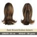 CJL HAIR 12 Inch Curly Clip in Ponytail Extension - Dark Brown/Golden Auburn - Buy Online on GoSupps.com