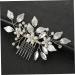 FRCOLOR Bridal Hair Accessories Bridal Headpieces for Wedding Hair Accessories for Prom Diamond Hair Accessories Silver Clips for Hair Wedding Pearls Hair Comb Floral Hair Clip Zinc Alloy - Buy Online on GoSupps.com