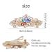 6 Pack Fancy Jeweled Rhinestone Flower French Barrette Hair Clips for Women and Girls - Buy Online on GoSupps.com