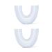 U Shaped Kid Electric Toothbrush Replacement Heads  2PCS Kids Automatic Electric Toothbrush Replacement Heads  Food Grade Silicone Toddler Toothbrush Head for 2-6 Years Old