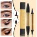 2 in 1 Magic Eyebrow Pencil Eyebrow Contouring Pen 2024 New 3D Waterproof Microblading Eyebrow Pencil Multifunction Double Head Microblading Eyebrow Pencil Waterproof Makeup Tools(Color:02-Dark bro - Buy Online on GoSupps.com