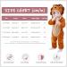 COOKY.D Unisex Winter Animal Hooded Baby Romper | 3-6 Months | Brown - Buy Online on GoSupps.com