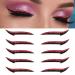 Uranian Eyeliner Stickers Glitter Eyeliner Stickers Instant Adhesive Eye Line Strip Reusable Eyeshadow Stickers Colorful Eyelid Tape for Party Eye Makeup Tool for Women and Girls (Red) 6-Red