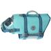 Vivaglory Ripstop Dogs Lifeguard For Small Medium Boat Dog Wallpage with improved buoyancy & visibility Cyan M: 53-63cm (chest circumference) Cyan