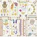 Kenzy Tattoo Stunning Flash Metallic Temporary Tattoos 100+Glitter Shimmer Waterproof Fake Tattoos Gold Silver Temporary Tattoo Stickers Designs Jewelry Bracelets  Feathers  Flowers  Mandalas  Elephants Long Lasting for ...