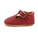 Baby Girls Boys Infant First Walking Shoes Sneakers Anti-Slip Oxford Loafer Flats Infant Toddler PU Leather Shoes 0-6 Months G Red