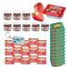 Trio of Peanut Butter Chocolate and Strawberry Jam Bliss - 8 Peanut Butter 8 Hazelnut Chocolate spread and 14 Smuckers Strawberry jelly On-The-Go Portion Control Pack for Travelers & Meal Prep 30 Cups Total - Comes with a one of a kind sticker by PaLiSoL 