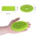 Silicone Body Scrubber 3pcs Set for Sensitive Skin - Exfoliating Brush for Shower, Bath, SPA Massage - Green, Purple, Cyan - Buy Online on GoSupps.com