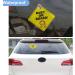 Hredzeo Car Sticker for Children - 2 PCS Waterproof Baby Character Safety Warning Stickers with Suction Cup | Bright Yellow Child Safety Signs - Buy Online on GoSupps.com