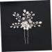 Ipetboom 1pc Hairpin Bridal Hair Bridesmaid Hair Clip Women Headdress Hair Barrettes for Women Wedding Hair Comb Pearl Kids Hair Accessories Bride Hair Decor Alloy Child Hair up Rhinestones - Buy Online on GoSupps.com
