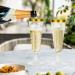 FVIEXE 100 Pack 5 Oz Disposable Plastic Champagne Flutes with Gold Rim - Ideal for Parties, Weddings & Events - Buy Online on GoSupps.com