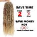 5 Packs 22 Inch Ombre Blonde Pretwisted Passion Twist Crochet Hair - T27/613 | Long Pre-Looped Bohemian Curly Braiding Extensions - 115g/15strands/pack - Buy Online on GoSupps.com