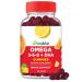 Lifeable Omega 3 6 9 Gummies | with Vegan DHA Supplement | Fish Oil Alternative from Plant Based Flaxseed Oil | Great Tasting Omega 3 Supplement | for Adults Men & Women | 60 Gummies