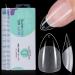 Tomicca almond short nail tips tips for gel nails gel full cover nail tips pre-shaped half matt tip nails gelly nail tips for acrylic nails-240 pieces 10 sizes 5. short-brief almond 240