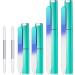 6 Pieces Glass Cuticle Pusher Nail File Set Imitated Crystal Nail Files Double Sided Glass Files with Case and Glass Cuticle Trimmer Remove Stick Manicure Tool for Nail Care (Green)