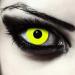 Design lenses colored yellow Halloween jeffrey Dahmer costume contact lenses 1 pair (2 pieces) soft penny white color lenses without strength yellow Bigeye "