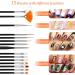 Qufiiry 20-Piece Nail Brush Set with Dotting Pen | Acrylic Brushes for Gel Nails & UV Gel Designs - Buy Online on GoSupps.com