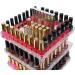 MK387 - Transparent Acrylic Nail Polish Rotating Display Rack | 3 Storage Compartments | International Shipping - Buy Online on GoSupps.com