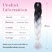 Tess Braids Extensions 60 cm - 3 Pack Jumbo Kanecalon Ombre Hair Braids #26 White/Black for Box Braids - 100g/bundle - Buy Online on GoSupps.com