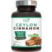 Ceylon Cinnamon Capsules 1800mg - Extra Strength Certified Organic True Cinnamon Powder Formula for Energy & Heart Support Bottled in USA Non-GMO Gluten Free Sugar Free Supplement 180 Capsules 180 Count (Pack of 1)
