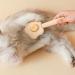 Self-Cleaning Cat Brush with Unlocking Button - Compact Pet Hair Removal Tool for Dogs Cats & Rabbits - Yellow Fur Care Brush - Buy Online on GoSupps.com