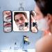 KDKD Travel Mirror: Mini Trifold Lighted Makeup Mirror - USB Rechargeable, Portable and Compact Vanity Mirror with 3 Light Modes, Touch Screen Dimming - Cosmetic Black - Buy Online on GoSupps.com