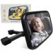 360 Rotatable Car Baby Mirror - Large Vision Back Seat Mirror with Metal Clip for Most Cars (25x16.5cm) - Buy Online on GoSupps.com