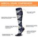 QUXIANG Compression Socks 15-20 mmHg for Men & Women - Medical Grade for Running, Nursing, Varicose Veins - Travel & Athletic Support - Large-X-Large, Gray/Black (Pack of 7) - Buy Online on GoSupps.com