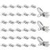 Latrate 50 pieces metal pacifier clips baby pacifier chains clip pacifier band baby boys pacifier chains clip for newborn pacifier hook baby car toy holder etc.
