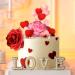 LaVenty 12 PCS Mothers Day Cake Topper Rose Flower Cake Topper Decoration Heart Love Cake Topper Decoration Mothers Day Gift Mothers Day Suprise For Her Pink - Buy Online on GoSupps.com