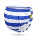Swimbobo Reusable Absorbent Swim Diaper Washable Striped Swim Trunks for Baby Boys and Girls (M Blue Stripe) Blue Stripe M
