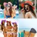 Women's Grey Ponytail Sun Hat with UV Protection - Wide Brim Beach Hat - Buy Online on GoSupps.com