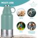 NALALAS 3-in-1 Portable Dog Water Bottle - Large 32oz Insulated Travel Bottle with Dog Water and Food Bowls - Teal - Buy Online on GoSupps.com