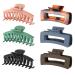iBuneerly Hair Claw Clips 6 Colors, Claw Clips for Thick Hair Nonslip, Large Strong Hold Hair Clips for Women, 3 Square Matte and 3 Banana Hair Clamps for Thick Thin Fine Long Hair (6 Packs)