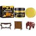 Beeswax Cleaner and Polish 80g Portable Wood Furniture Cleaner Polish | Furniture Cleaner and Polish with 1 Sponge Wood Scratch Repair Wax for Wood Doors Tables Cabinets Fovolat - Buy Online on GoSupps.com