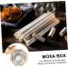 Homsfou 2 StK Moxibustion Box - Heat Ratio Moxa-Elebrener Massage Ai-Box - Wooden Frame Moxibustion Sofen - Eiche Beige - 12.5x12cm - International Shipping Available - Buy Online on GoSupps.com