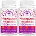 Menopause Supplements for Women 120 Billion CFU Probiotics for Women All-Natural Probiotic Supplements for Menopause Hot Flashes Night Sweats Mood Swings Gut and Hormone - 120 Herbal Capsules 60 Count (Pack of 2)
