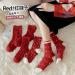 Chinese New Year Red Zodiac Socks - Women's Cotton, Cute & Comfortable | Best New Year Gift | Size 34-39 - Buy Online on GoSupps.com