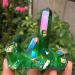 Natural Crystal Rough Green Aura Crystal Cluster Angel Aura Titanium Quartz Crystal Stunning Rainbow Specimen Minerals Reiki (Size : 180-200g) - Buy Online on GoSupps.com