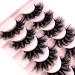 AMSDCN 6D Fluffy Faux Mink Cat Eye Eyelashes - 7 Pairs Pack (FC-2) - Buy Online on GoSupps.com
