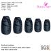 Bling Art Black Matte Ballerina Coffin False Nails - 24 Long Artificial Nails with Glue | International Shipping - Buy Online on GoSupps.com