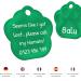 Buy Engraved Green Dog Tag Paw - Custom 26mm Personal Engraving & 2 Key Rings - International Shipping Available - Buy Online on GoSupps.com